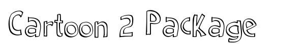 Cartoon 2 Package font preview
